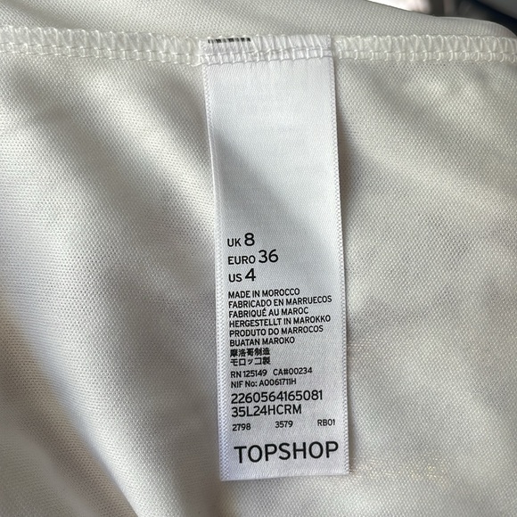Topshop off-white lace fitted dress. Size: US 4 - Picture 7 of 7